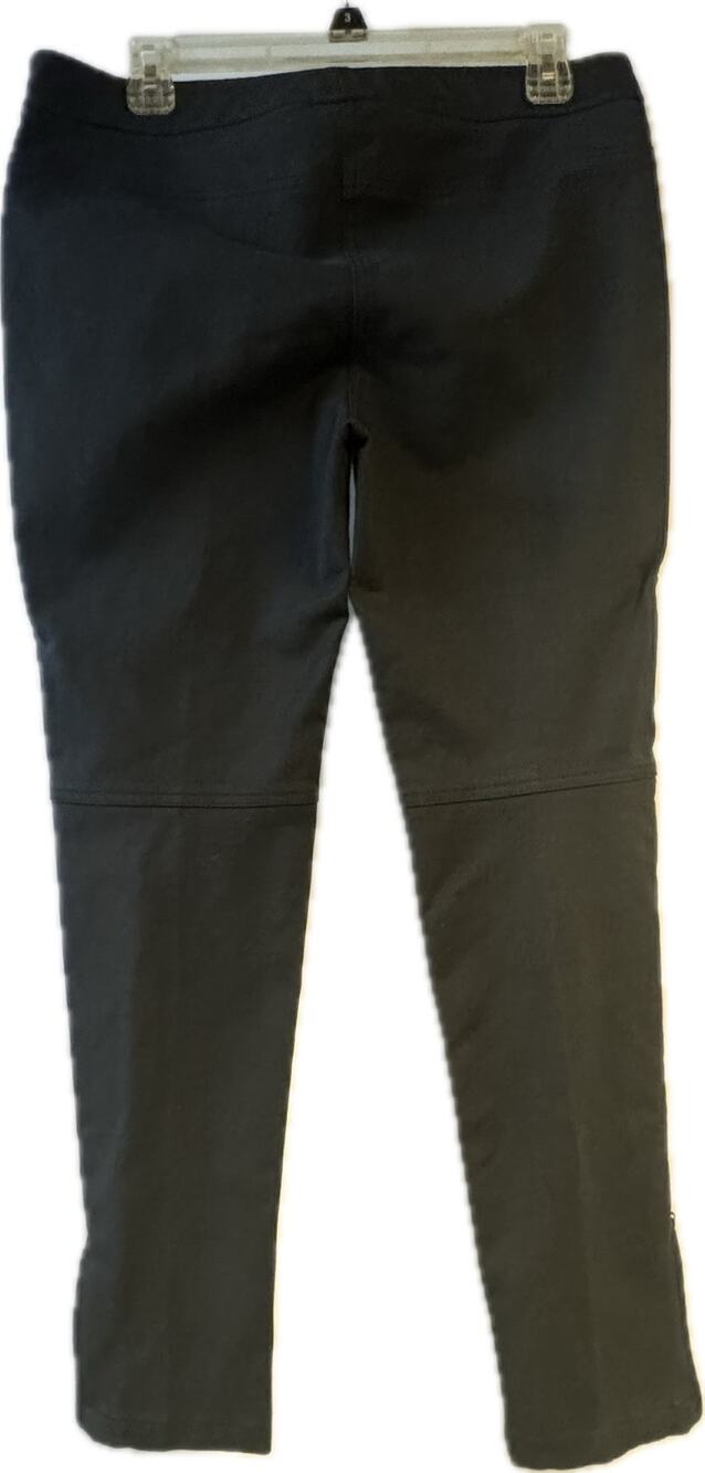 Theory Pants Slacks Trousers, Women's Size 10, Tapered Leg, Zipper Ankle, Black